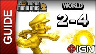 New Super Mario Bros 2  Star Coin Guide  World 24  Walkthrough [upl. by Fara]