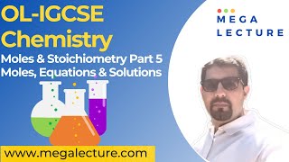 O Level  IGCSE Chemistry  Moles amp Stoichiometry  Part 5  Moles Equations amp Solutions  5070 [upl. by Litnahs]