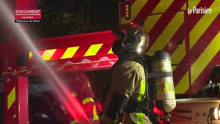 Clamart  impressionnant incendie dun garage et de son entrepôt [upl. by Norat]