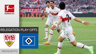 Stuttgart Shocks HSV  VfB Stuttgart  Hamburger SV 30  Highlights  Relegation – Bundesliga 2223 [upl. by Lhadnek]