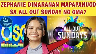 ZEPHANIE DIMARANAN mapapanuod sa ALL OUT SUNDAY ng Kapuso Network [upl. by Neleb556]