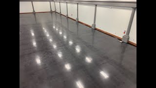 Concrete Polishing And Staining Dealership Showroom Floor  13 Step Grind With Black Stain [upl. by Singleton895]