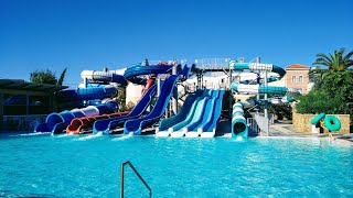 Slides and flumes at Lyttos Beach 5 star hotel Hersonissos Crete  October 2023 [upl. by Maitund970]