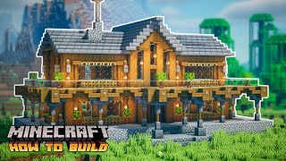 Minecraft How to Build a Spruce Mansion TwoPlayer Survival House [upl. by Dacie]