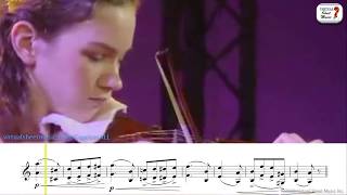 Hilary Hahn  Paganini  Caprice 24  Sheet Music Play Along [upl. by Rednav431]