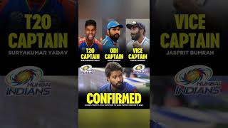 Mumbai Indians New Captain  Hardik Pandya  Rohit Sharma  Suryakumar Yadav  Jasprit Bumrah ipl [upl. by Ruff]