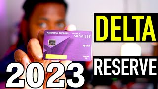 DELTA SKYMILES RESERVE CARD REVIEW 2023  Medallion Status Explained [upl. by Shulins]