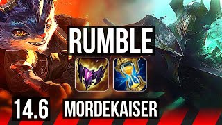 RUMBLE vs MORDEKAISER TOP  6 solo kills 13311 Legendary  EUW Diamond  146 [upl. by Nowad]