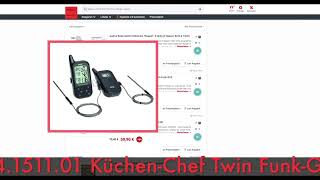 Schnäppchen des Tages 210322  TFA Dostmann 14151101 KüchenChef Twin FunkGrillBratenthermometer [upl. by Jervis]