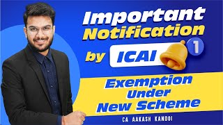 Important Notification By ICAI  Subject Wise Exemption Benefit  CA Aakash Kandoi [upl. by Stanislas]