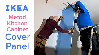 Ikea Metod Cabinet Cover Panel  How to install kitchen end panel amp Metod Ventilation Grill [upl. by Kakalina]