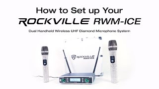 How To Set Up Rockville RWMICE Dual UHF 100 Chan Diamond Handheld Wireless Microphone System [upl. by Dolphin]