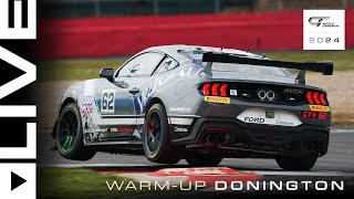 LIVE  Warmup  Donington Park  2024 British GT [upl. by Enibas]