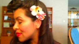 Pin Up Hair Style tutorial [upl. by Yesnnyl966]