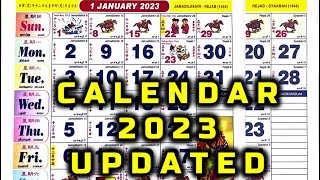 Calendar Malaysia 2023 Updated [upl. by Neroled547]