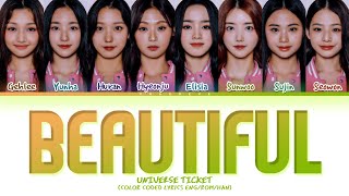 Universe Ticket VOCAL UNIT Beautiful by WANNA ONE Lyrics Color Coded Lyrics [upl. by Sukcirdor]