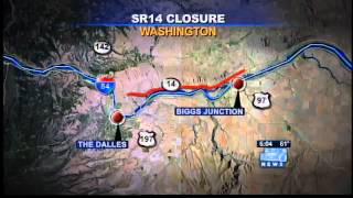 SR 14 closed in Klickitat County due to new grass fires [upl. by Jemma]