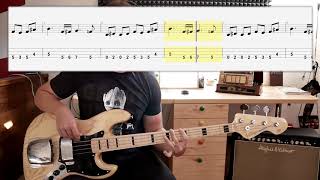 Redbone  Come And Get Your Love bass cover with tabs in video [upl. by Scales]