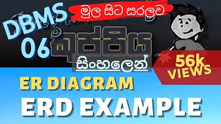 ERD Example  ER Diagram  Database Sinhala Tutorial  Part 06 [upl. by Arturo]