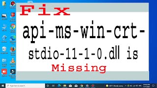 How to Fix apimswincrtstdio1110dll Missing your computer [upl. by Arahas661]