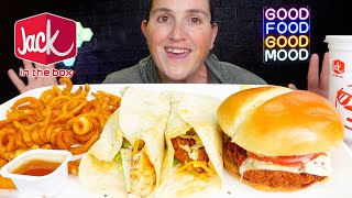 ASMR  JACK IN THE BOX  New Wraps Spicy Chicken Sandwich  MUKBANG Eating Show [upl. by Berwick]