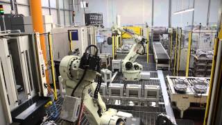 Kawasaki Robots machine load  unload [upl. by Slemmer890]