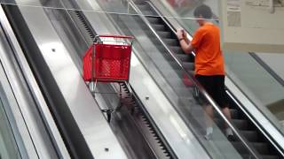 Schindler elevator and shopping cart escalators at The Atlanta Target [upl. by Shanda]