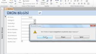 MİCROSOFT ACCESS 2010 VİDEO EĞİTİMİ8 [upl. by Atsyrhc]