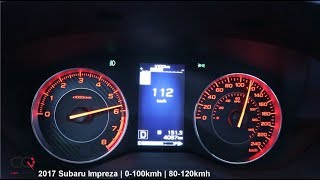 20172018 Subaru Impreza Review  0100kmh  060mph Acceleration Test  Part 68 [upl. by Yatnoj279]