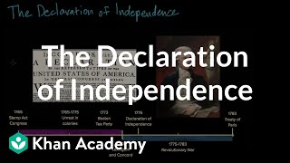 The Declaration of Independence  Period 3 17541800  AP US History  Khan Academy [upl. by Yelda545]