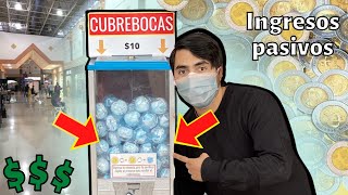 ¡Puse una expendedora de cubrebocas en un supermercado 😷  Ingresos pasivos [upl. by Ahsienyt]