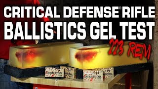 Hornady® Critical Defense® Rifle  223 Rem Ballistics Gel Performance [upl. by Elurd176]