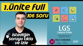 Lgs Çalışma Kitabı Sayısal 1Ünite Örnek Sorular Matematik Full Tek Video Çözümleri 2023 [upl. by Tacye]