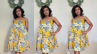 comment couper et coudre robe avec bretelle couture dress tutorial debutante africacouture [upl. by Particia197]