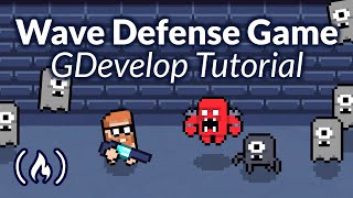 2D Wave Defense Game – GDevelop GameDev Tutorial [upl. by Fahland]