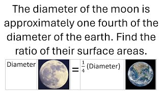 The diameter of the moon is approximately one fourth of the diameter of the earth [upl. by Amiarom]