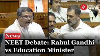 Budget Session 2024 Rahul Gandhi Blasts Education Minister Dharmendra Pradhan Retaliates [upl. by Verneuil]