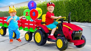 Oliver Rides a Tractor  A Learning Journey  Numbers and More [upl. by Hermia]