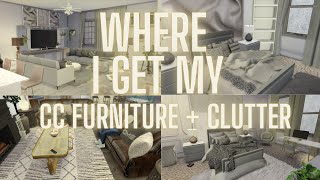 ✨NEW✨WHERE I GET MY CC FURNITURE amp CLUTTER LINKS💖✨THE SIMS 4 [upl. by Zapot838]