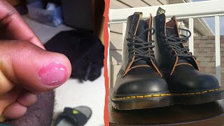 How to Break in DOC MARTEN BOOTS according to Dr MARTEN Dr MARTENS 1460 REVIEW [upl. by Burgwell]