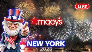 🇺🇸 July 4 FIREWORKS  NEW YORK CITY ⭐️ LIVE ⭐️ Macys fireworks New Drone Intro [upl. by Devonna302]