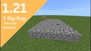 Very Easy Minecraft 121 T flip flop  Bedrock and Java [upl. by Alanson]