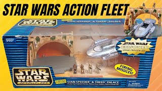 Gian Speeder amp Theed Palace  Galoob Star Wars Action Fleet  TPM Episode I Sneak Preview Set [upl. by Arleyne]