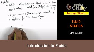 Class 11 Physics  Fluid Statics  1 Introduction to Fluids  ForJEE amp NEET [upl. by Ralip287]