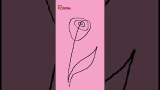 rose line drawing art funny mspaint onelineart flowers pencil roseroseflower [upl. by Ikcim28]