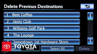 HowTo Delete Destination or End Navigation Premium HDD Navigation with Entune®  Toyota [upl. by Stoddart]