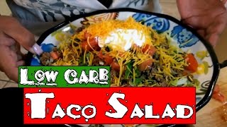 Easy Low Carb Taco Salad The Best Taco Salad Recipe on Youtube [upl. by Kym]