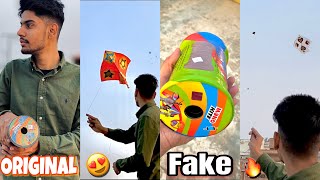 Mono kite manjha testing🔥Kite flying  Flying big kites🪁  monofil gold vs monokite☠️ C4U [upl. by Ahsrat]