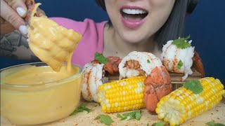 LOBSTER TAIL  CHEESE SAUCE ASMR EATING SOUNDS NO TALKING  SASASMR [upl. by Nahguav]