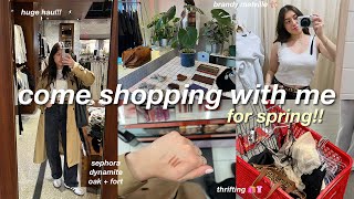 come shopping with me for spring 🛍️ thrifting brandy melville  haul [upl. by Firmin]